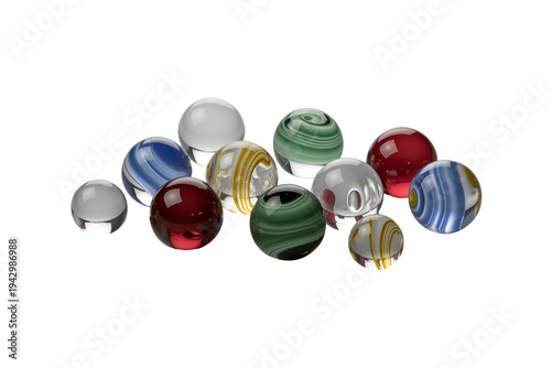 Colorful collection of spherical planets and celestial bodies in space