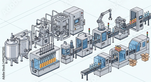 Industrial Factory Equipment and Machinery.