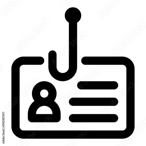 identity theft line icon