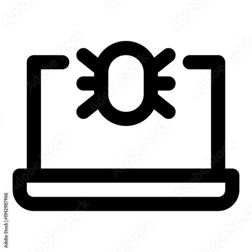 laptop bug icon