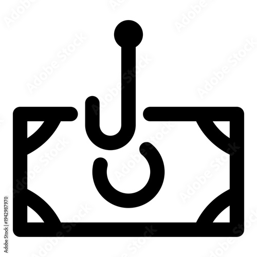 money phishing line icon