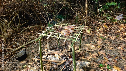 Traditional method of grilling meat to dry it out