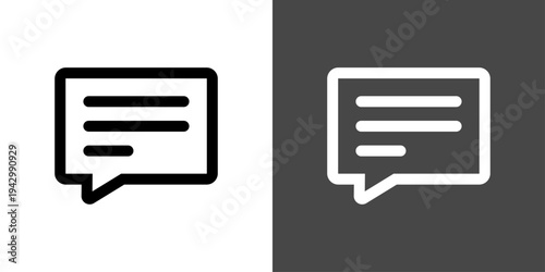 シンプルなコメントの吹き出しのアイコン