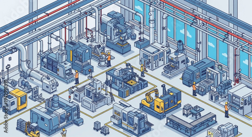 Industrial Factory Production Line Machinery.