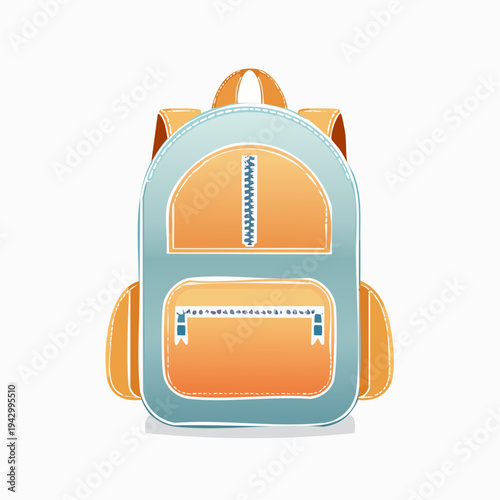 A cheerfully designed backpack, ready for daily adventures, symbolizing learning and exploration for students and travelers