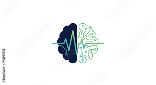 Artificial Intelligence and Human Brain Connection Concept