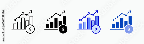 Market Icon Sheet Multiple Style Collection Isolated Vector