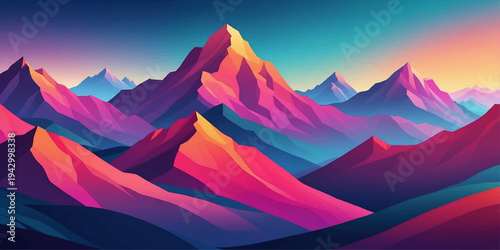 A panoramic winter landscape of the snow-capped Alpine mountain range at sunset where clouds and fog drift through the forest valley below high peaks under a glowing sky