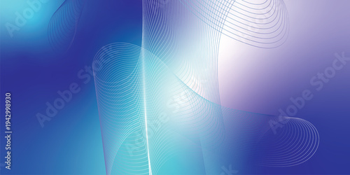 Abstract navy, white, and azure luminous waves sweeping through a dark atmospheric background with scattered glittering micro particles, modern digital tech theme, vector style.