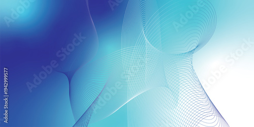 Abstract navy, white, and azure luminous waves sweeping through a dark atmospheric background with scattered glittering micro particles, modern digital tech theme, vector style.