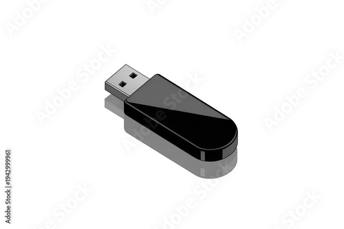 Black usb flash drive with a sleek and modern design