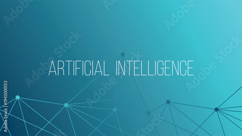 Artificial intelligence symbol. AI neural network digital brain machine deep learning processing big data analysis technology. Gradient vector illustration for business, future, presentation