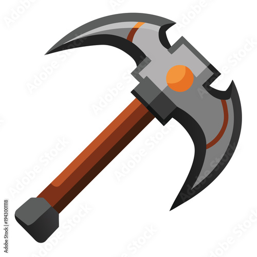 Mining pickaxe adventure tool for game assets or fantasy crafting projects