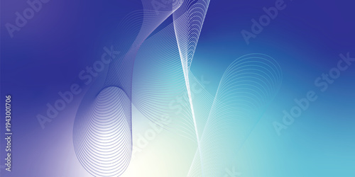 Abstract navy, white, and azure luminous waves sweeping through a dark atmospheric background with scattered glittering micro particles, modern digital tech theme, vector style.