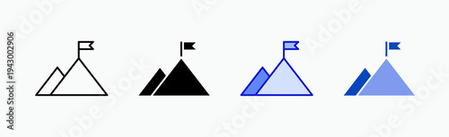 Succes Icon Sheet Multiple Style Collection Isolated Vector