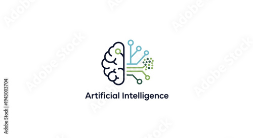 Artificial Intelligence Concept with Brain and Neural Network