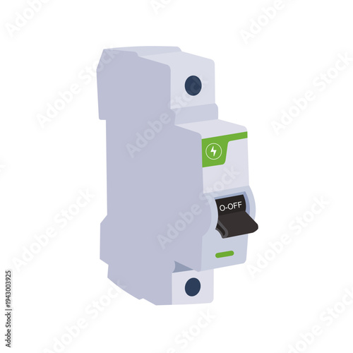 Electric circuit breaker switch, protector from damage caused by excess current
