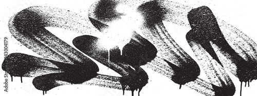 Graffiti writing with spray paint drips and grunge texture overlay