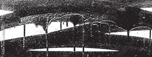 Distressed black and white background with dripping effect