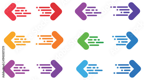 speedy motion arrow vector icons
