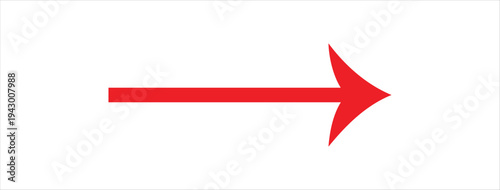 Long arrow. red arrow pointing left side. red large horizontal arrow pointing left.  Eps 10
