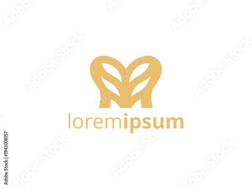 Modern Letter M Coffee Bean Logo – Minimal Coffee Shop Monogram Branding Icon