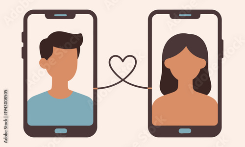 Mobile phone held in hand vector illustration