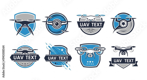 Collection of Drone Logos and Emblems.