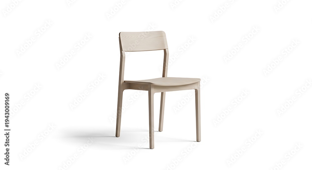 Fototapeta premium Modern Minimalist Chair Design Isolated.
