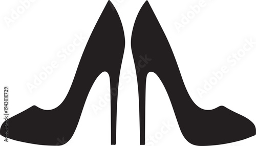 Elegant Woman High Heel Silhouettes