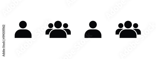 Set of black vector illustration of a businessman avatar with a speech bubble representing communication, teamwork, and social network community. vector illustration