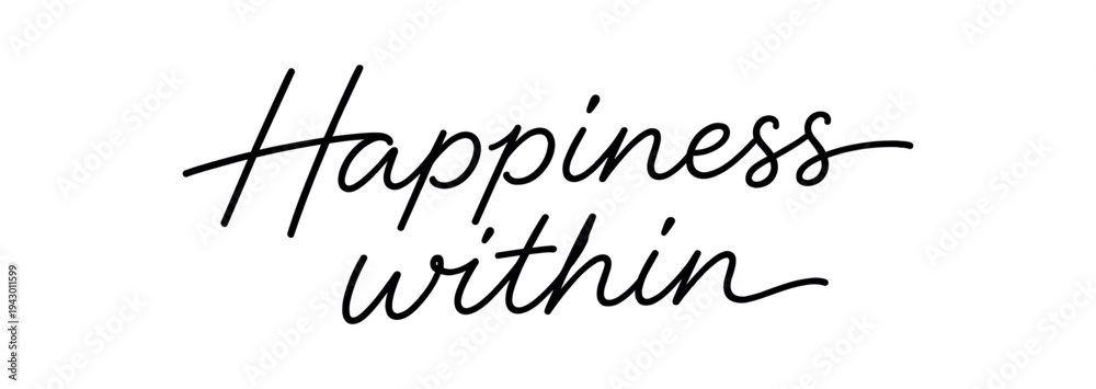 Fototapeta premium Delicate black cursive phrase 