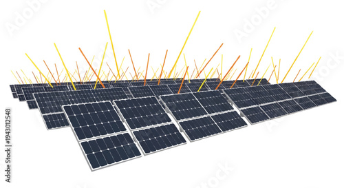 Solar panels with energy efficiency concept and renewable energy sources