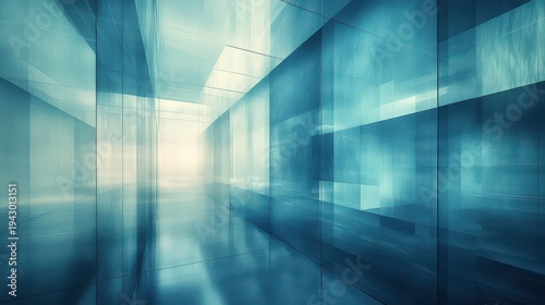 Futuristic Glass Corridor