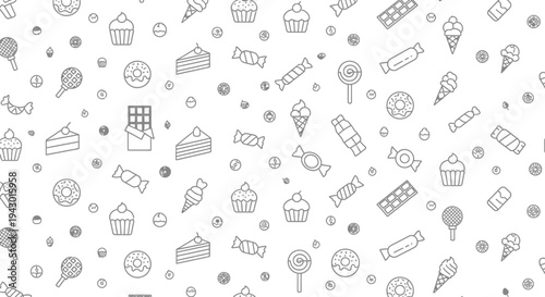 Assorted Bakery Items and Sweets Illustration.