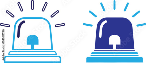 Police siren lights emergency vehicle warning signals