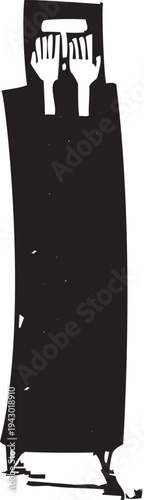 Woman in a hijab covering her face and crying