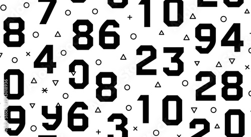 Random Numbers and Geometric Shapes Pattern.