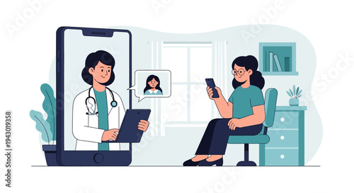 A senior male doctor wearing a white lab coat and stethoscope, looking at a tablet computer while sitting on a couch.