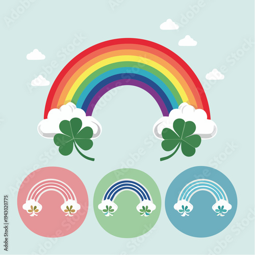 Rainbow Over St. Patrick's Day Shamrock