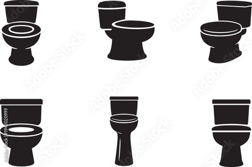  Bathroom toilet bowl and potty collection for restroom direction and hygiene facilities