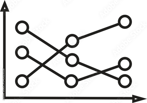 Team Collaboration Line Icon with Connected People Network and infographic for education with transparent background.