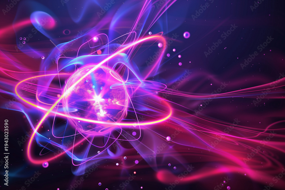 Obraz premium Abstract atom. Abstract image of an atom with electrons. Eps 10 