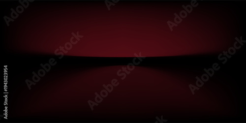 Abstract gradient podium background. Empty red 3D studio background. Clean scene for product presentation mockup template. eps 10