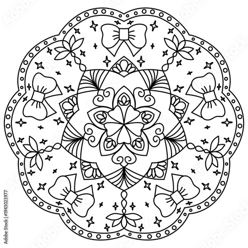 Mandala Coloring Book Page Vector033