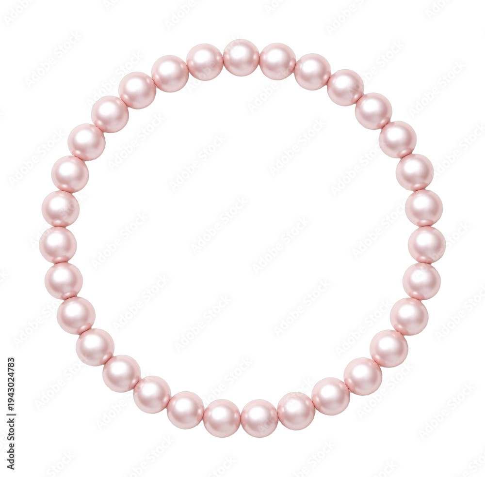 Obraz premium PNG Elegant pink pearl bracelet circle