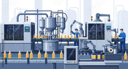 Industrial Manufacturing Production Line Machinery.
