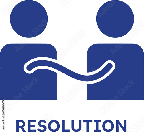 Two people shaking hands on transparent background for conflict resolution and agreement