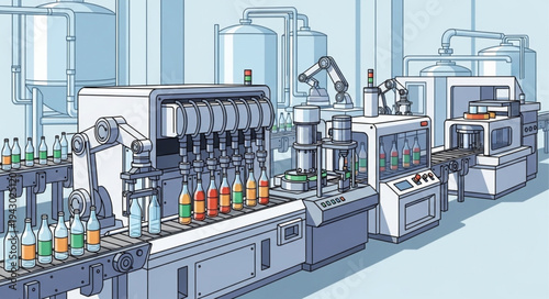 Industrial Manufacturing Production Line Machinery.