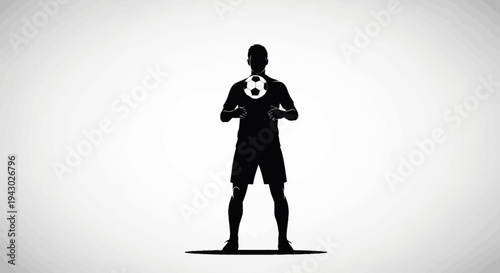 Male Boxer Standing with Boxing Gloves.